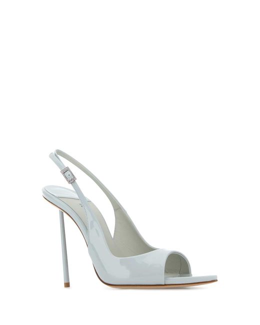 Le Silla White Pastel Leather Bella Sandals