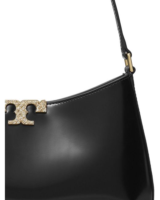 Tory Burch Black Eleanor Slim Leder-Umhängetasche
