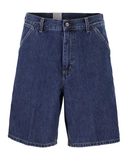 Carhartt Blue Denim Bermuda Shorts
