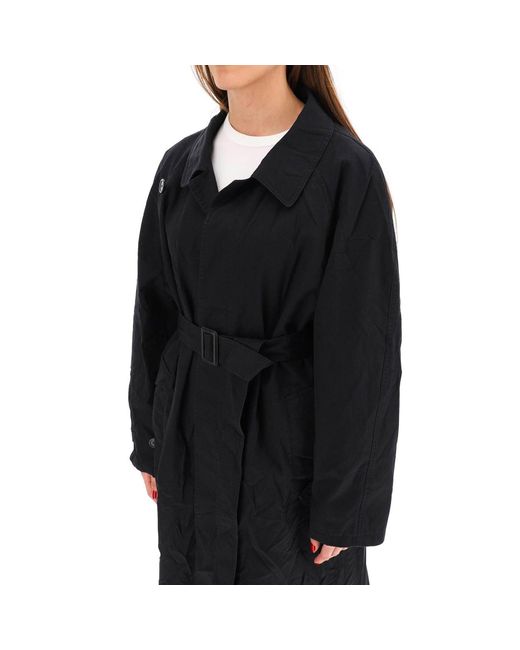 Balenciaga Black Unifit Trench Coat
