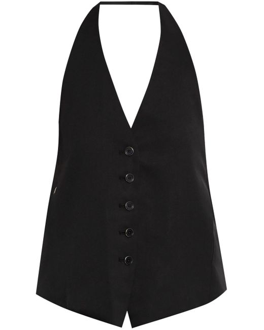 Helmut Lang Tanktop Met Halternek in het Black