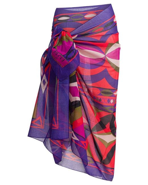 Emilio Pucci Pink "Collane" Pareo