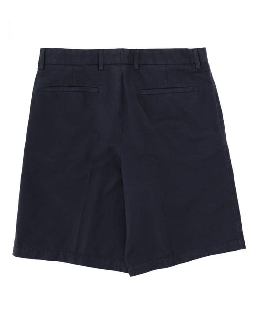 Zegna Blue Solid Shorts for men