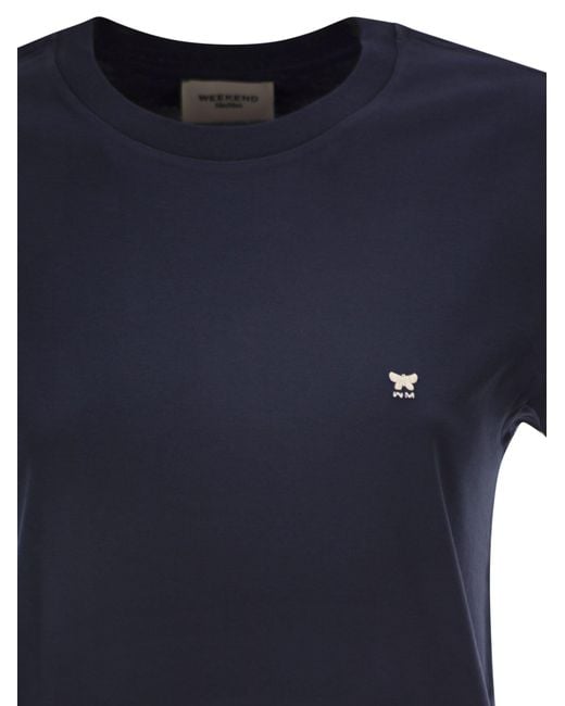 Weekend by Maxmara Blue Wkdvenaco Straight Jersey T Shirt