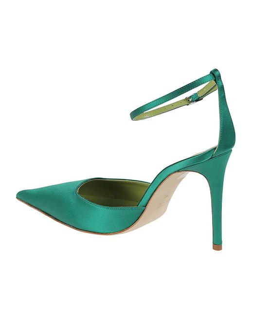 Lella Baldi Green Satinpumpen