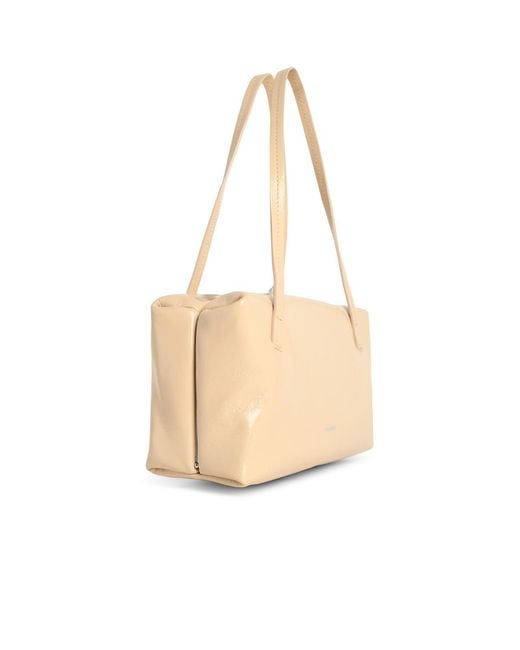 Jil Sander Natural 'Goji Pillow' Small Leather Bag