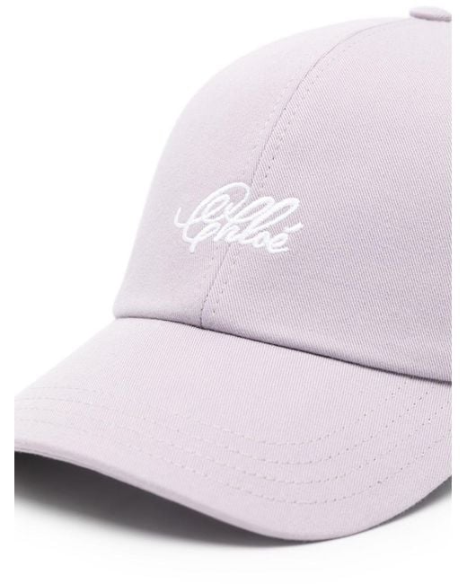 Chloé White Charms Baseball Cap