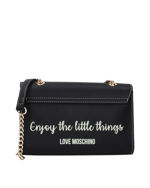 Love Moschino Black Liebe Moschino -Umhängetaschen Frau Polyurethan schwarz