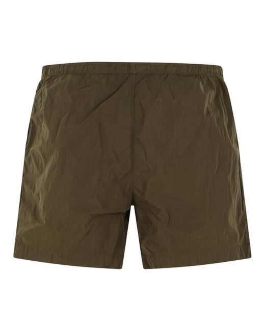 C P Company Green Polyamide Swimsuit for men