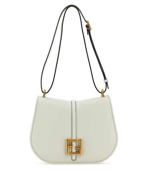 Fendi Weißes Leder C Mon mittlerer Umhängetasche in White für Herren