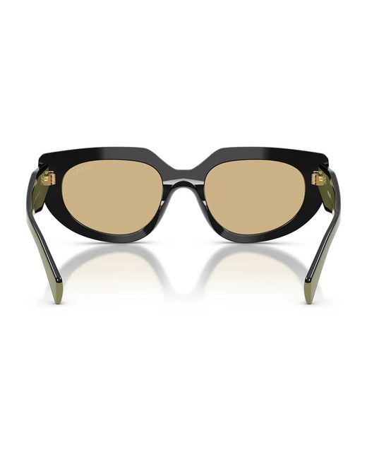 Prada Zonnebril Prd02 S 03 K10 R Zwart/geel Dames in het Brown