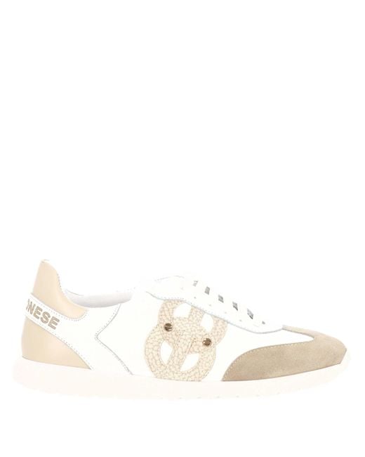 Borbonese White Cotton Sneaker