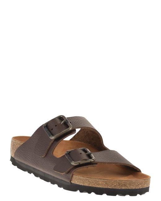 Birkenstock Brown Arizona Wb Vintage – Natural Leather Sandal for men