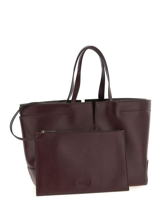 TOD 's Medio pequeño ' DI Bag Folio 'Bolsa de compras Tod's de color Purple