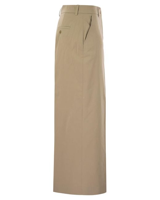 Weekend by Maxmara Natural Urial Cotton Satin Crop Trousers