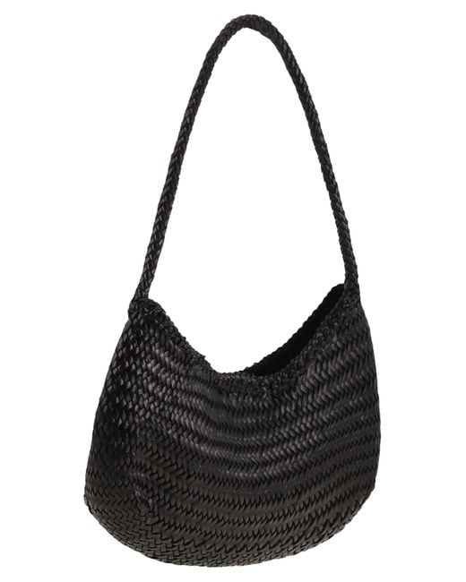 Dragon Black Nova Luna Woven Leather Bag