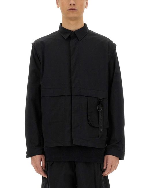 Alpha Industries Black Utility Shirt Jacket for men