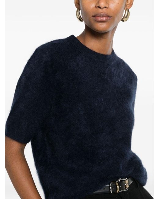 Soft Goat Blue Cashmere T-Shirt