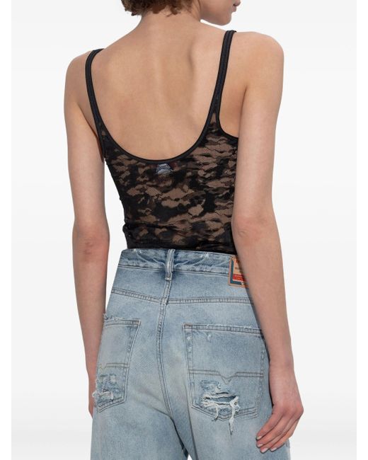 DIESEL Tanktop Van Kant in het Brown