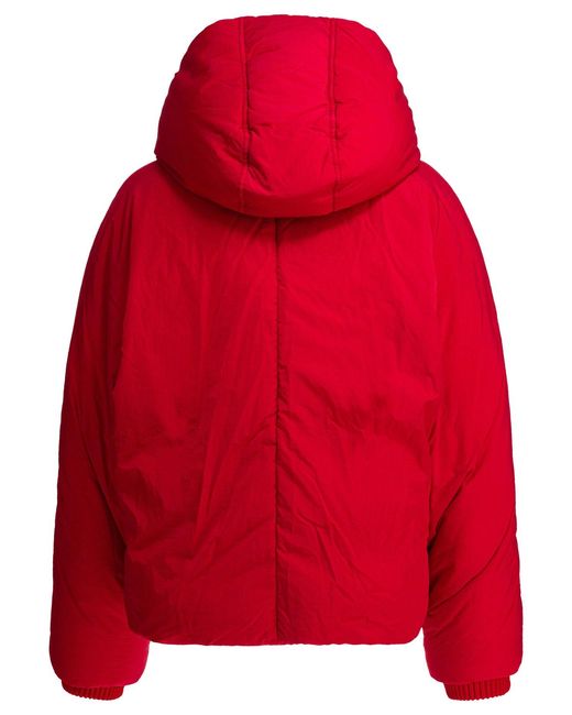 Max Mara Red Polyamide Jacket Nylon