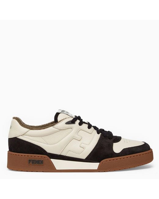 Fendi Brown Match - Suede Low Tops for men