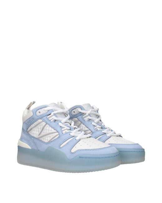 Moncler Blue Hightop Translucent Sole Shoe