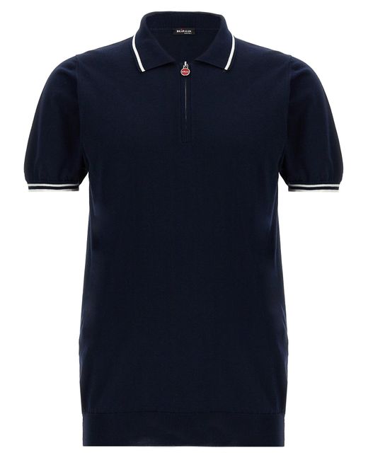 Kiton 'ciro' Poloshirt in het Blue voor heren