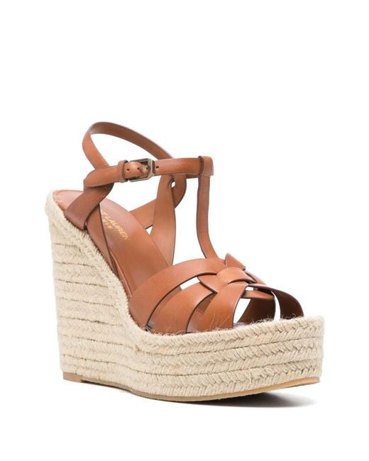 Saint Laurent Brown Espadrille 85 Tribute Ws Main