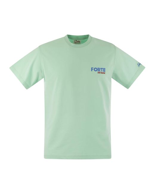 Mc2 Saint Barth T -shirt Met Afdrukken Op Borst En Rug in het Green