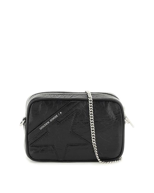 Golden Goose Deluxe Brand Black Leather Mini Star Bag