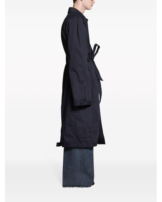 Balenciaga Blue Deconstructed Cotton Coat