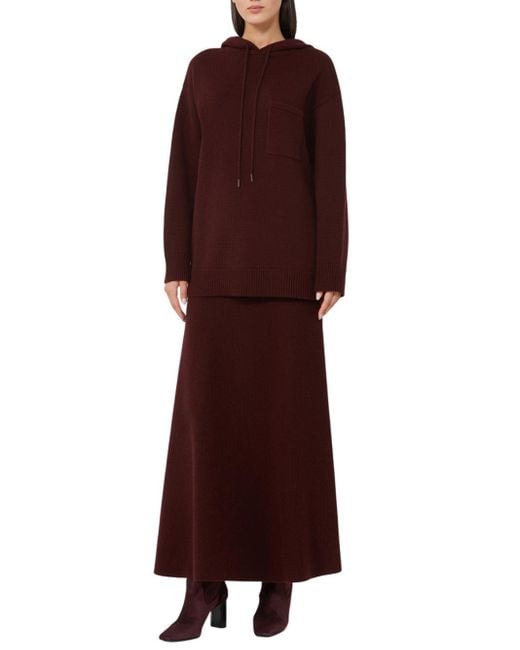 Max Mara Natural Wool And Cashmere Hoodie