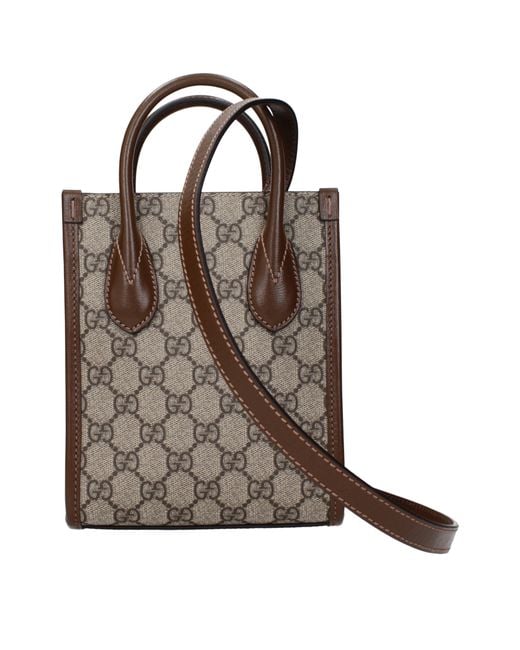 Gucci Brown Borse A Mano Donna Pelle/Marrone