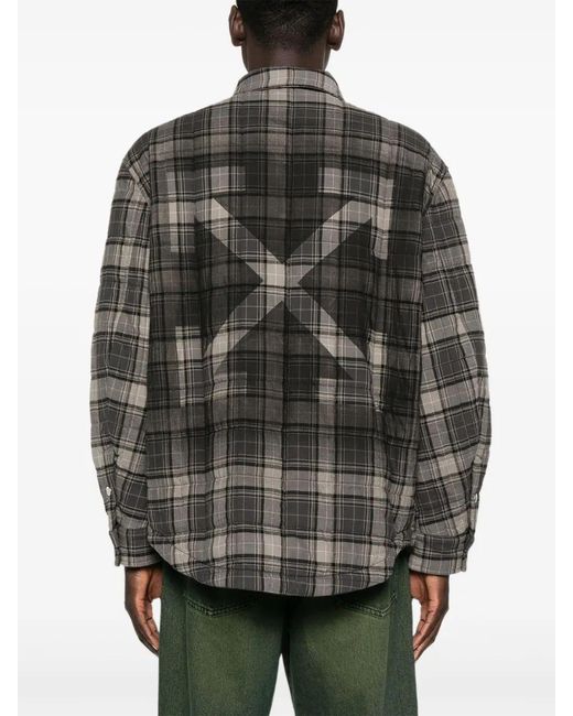 Off-White c/o Virgil Abloh Black Spray Arr Check Flan Padd Ove Dark for men