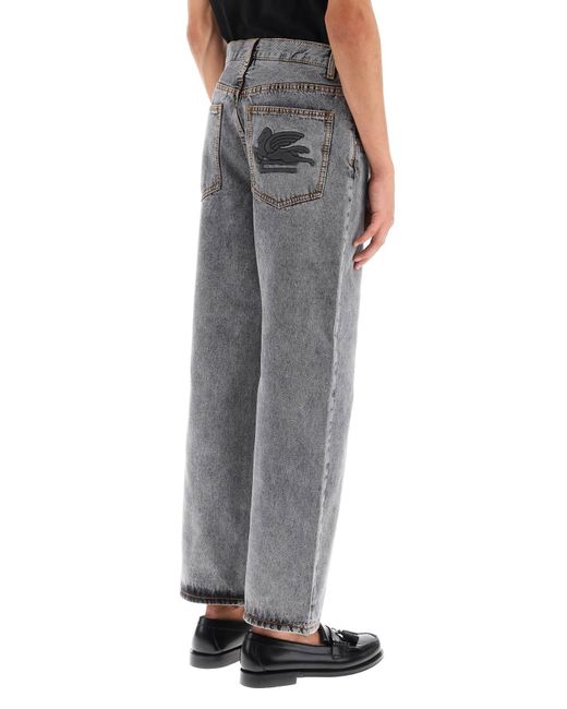 Etro Easy Fit Jeans in Gray für Herren