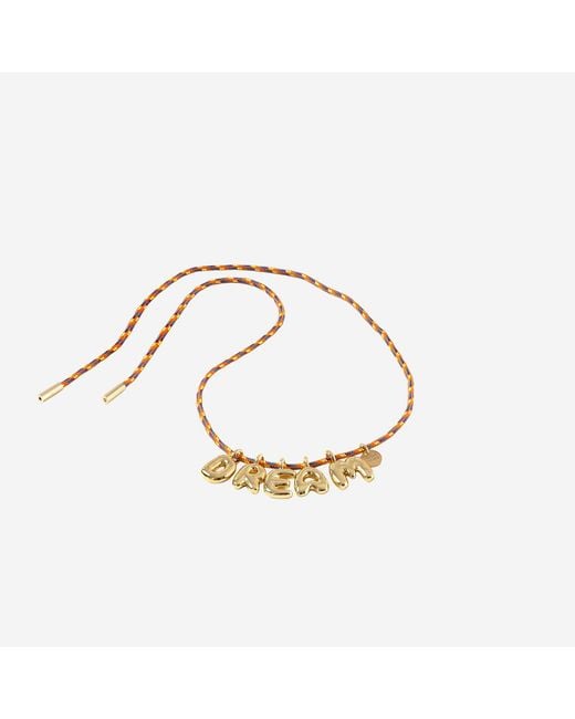 Sorbet Island Metallic Fabric And Metal Necklace