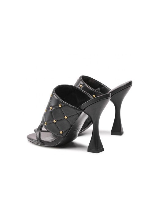Versace Black Leather Sandals