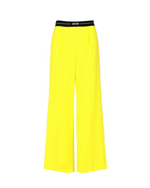 Pantaloni Gialli di MSGM in Yellow