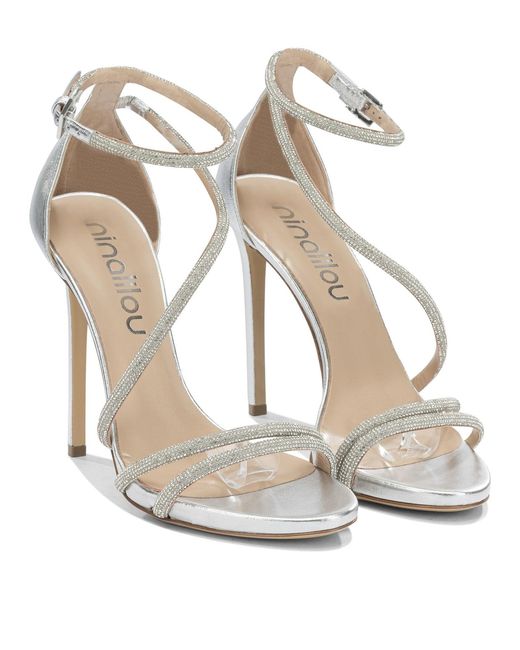 Ninalilou White Leather Sandals