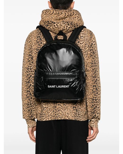 Saint Laurent Nuxx Black Nylon Backpack Saint Laurent Nuxx Backpack | FWRD main image 4
