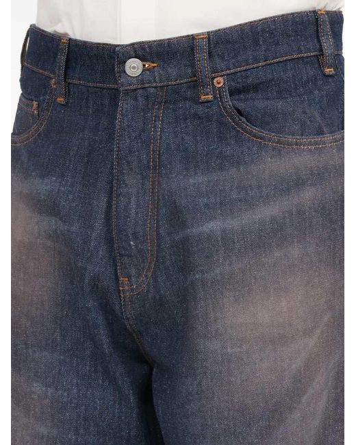 MM6 by Maison Margiela Blue Faded Effect Jeans