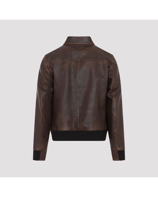 Prada Brown Leather Jacket