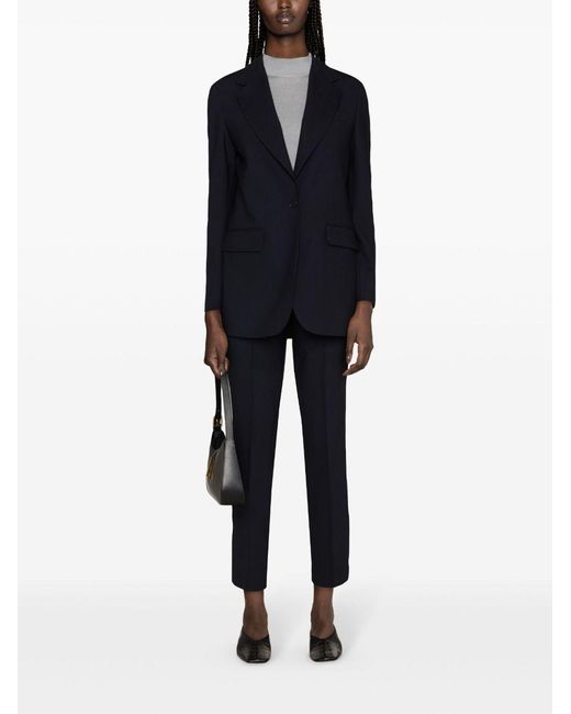 P.A.R.O.S.H. Blue Virgin-Wool Tailored Trousers