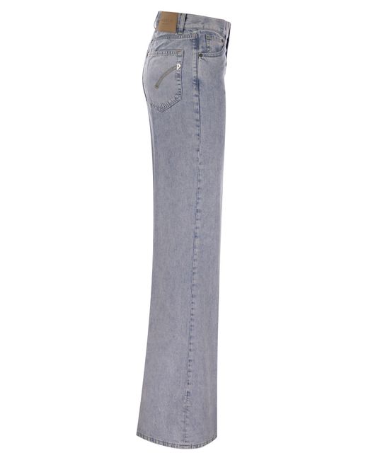 Dondup Gray Amber Wide Leg Jeans