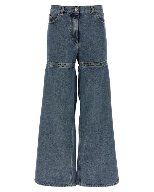 The Attico De Attico Heeft Jeans Uitgesneden in het Blue