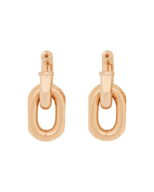 Rabanne White Earrings "Link" Xl