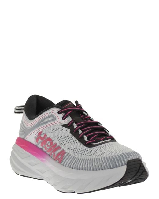 Hoka One One Purple Bondi 7 Running Trainers