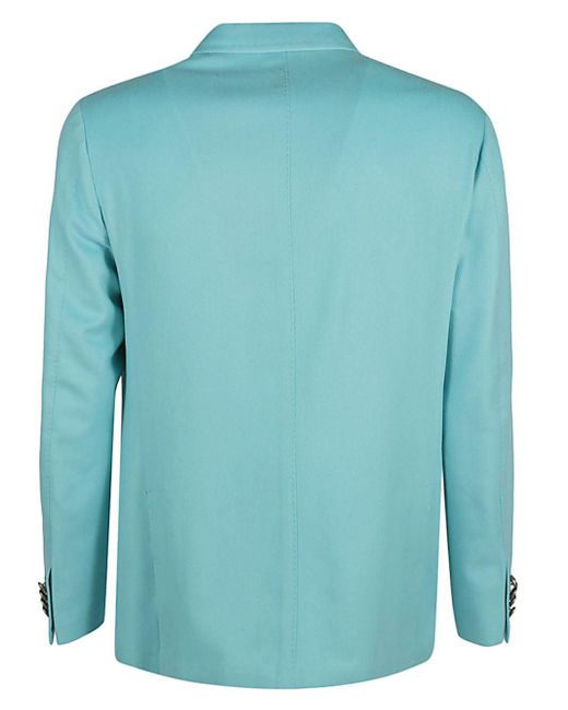 Sartorio Napoli Blue Single Breasted Wool Jacket for men