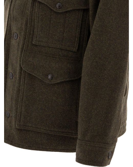 Filson Black Mackinaw Coats for men