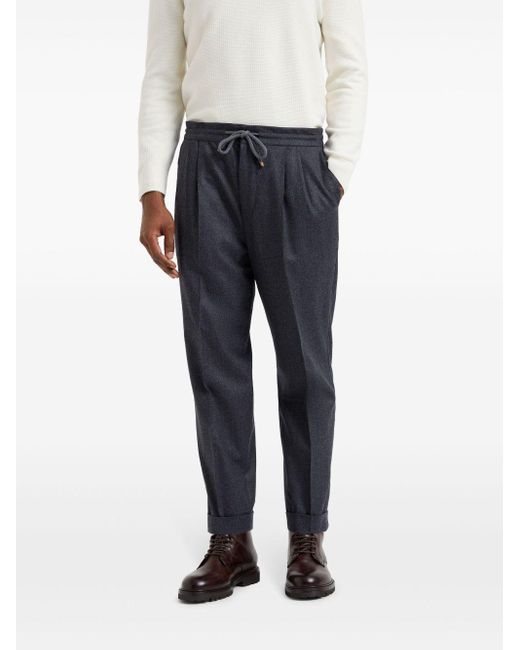 Brunello Cucinelli Blue Wool Trousers